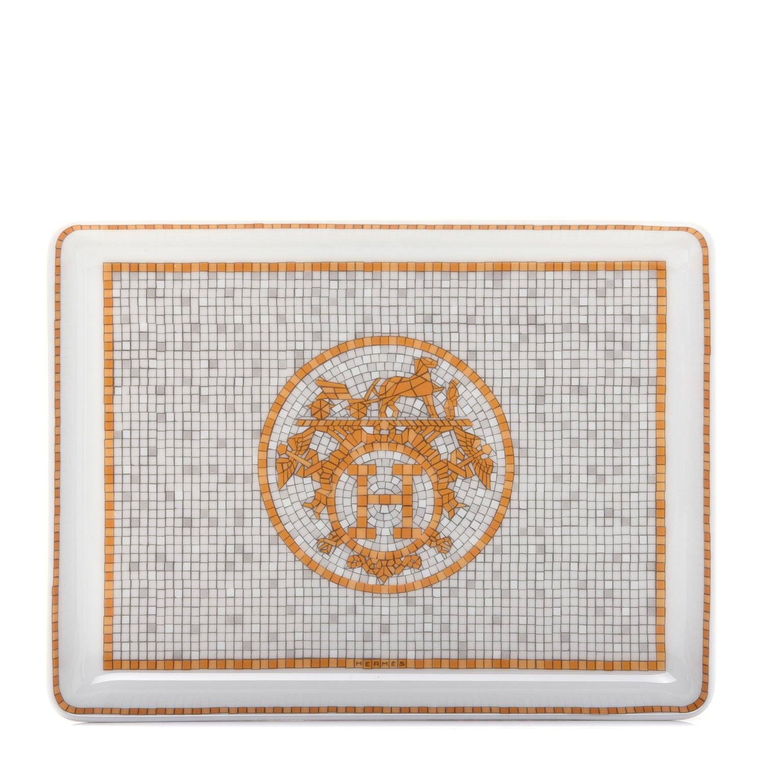 Hermes Porcelain Mosaique au 24 Sushi Plate 1 of 6