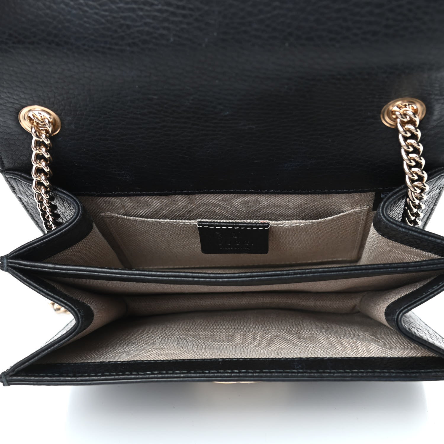 Gucci Dollar Calfskin Small Interlocking G Shoulder Bag Black 4 of 4