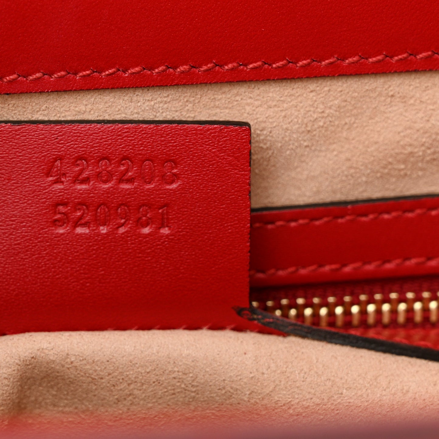 Guccissima Signature Medium Padlock Top Handle Bag Hibiscus Red