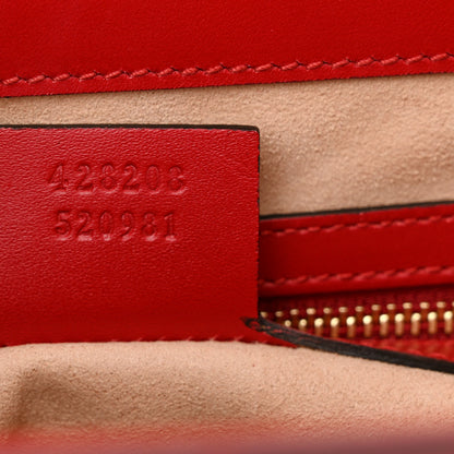 Gucci Guccissima Signature Medium Padlock Top Handle Bag Hibiscus Red 7 of 11