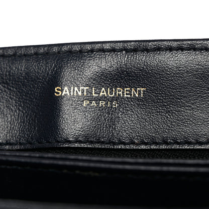 Saint Laurent Velvet Y Quilted Monogram Toy Loulou Crossbody Bag Deep Marine 6 of 14