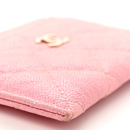 Chanel Iridescent Caviar Quilted Card Holder Pink 9 of 12
