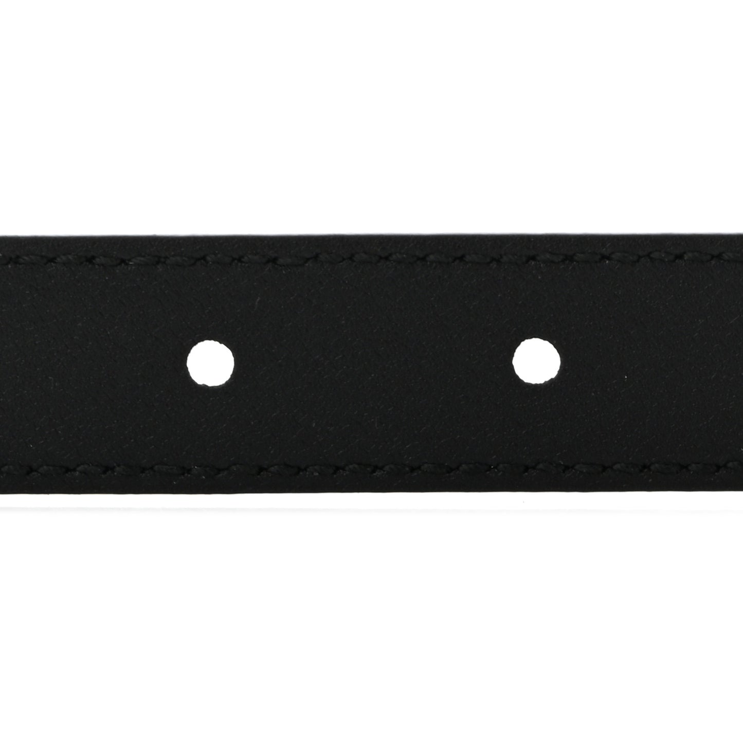 Moon Calfskin Pearl Double G 20mm Belt 100 40 Black Cream
