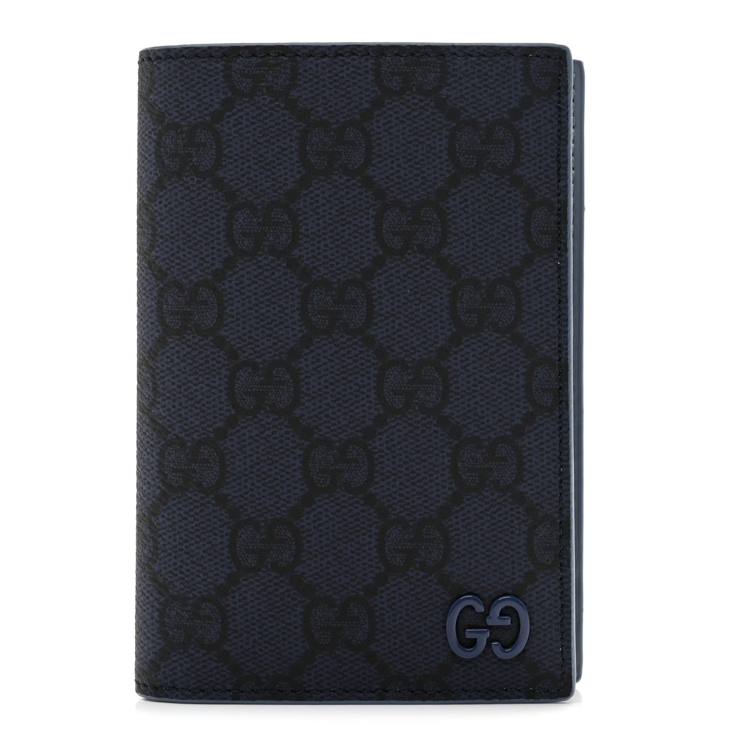 GG Supreme Monogram Passport Case Dark Blue