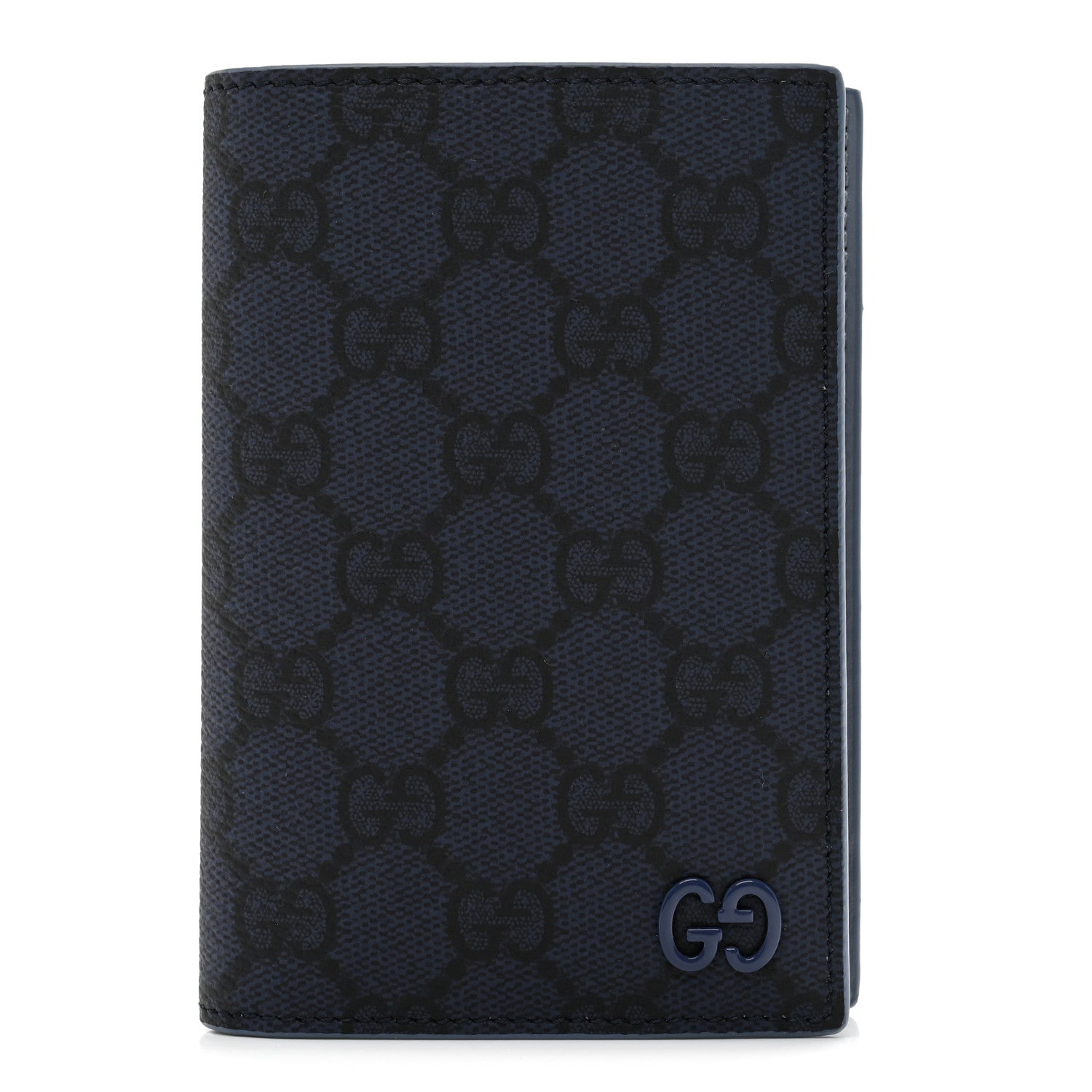 Gucci GG Supreme Monogram Passport Case Dark Blue 1 of 8