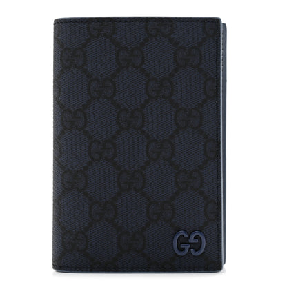 Gucci GG Supreme Monogram Passport Case Dark Blue 1 of 8