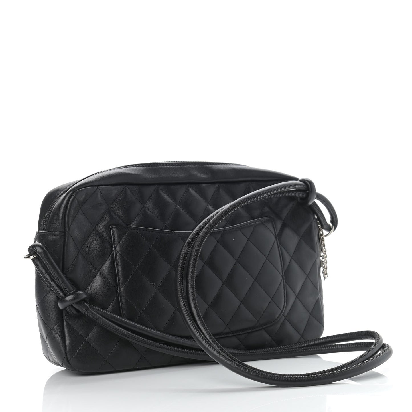 Calfskin Quilted Cambon Camera Bag Black