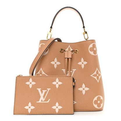 Louis Vuitton Empreinte Monogram Giant Neonoe MM Arizona Beige 1 of 10