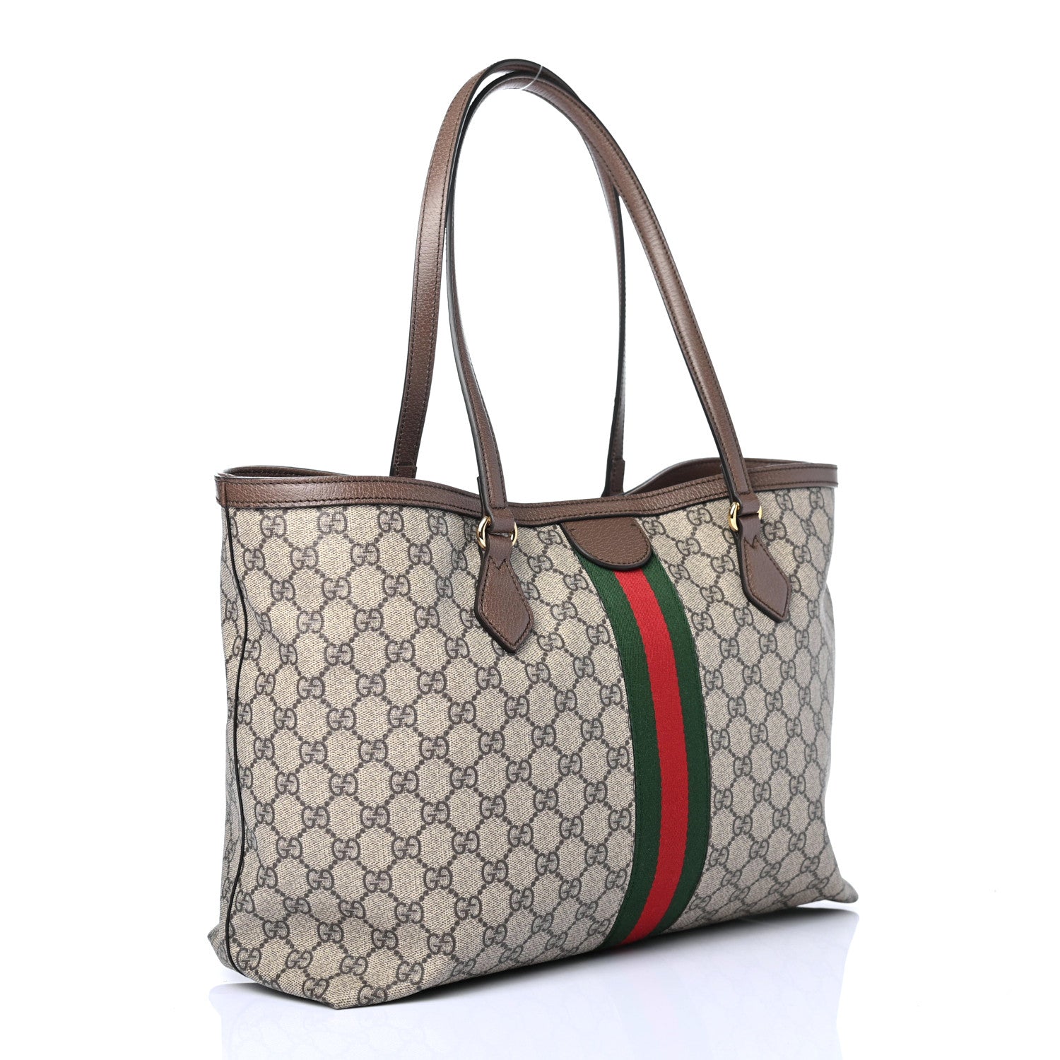 Gucci GG Supreme Monogram Medium Ophidia Shopping Tote Brown 2 of 4