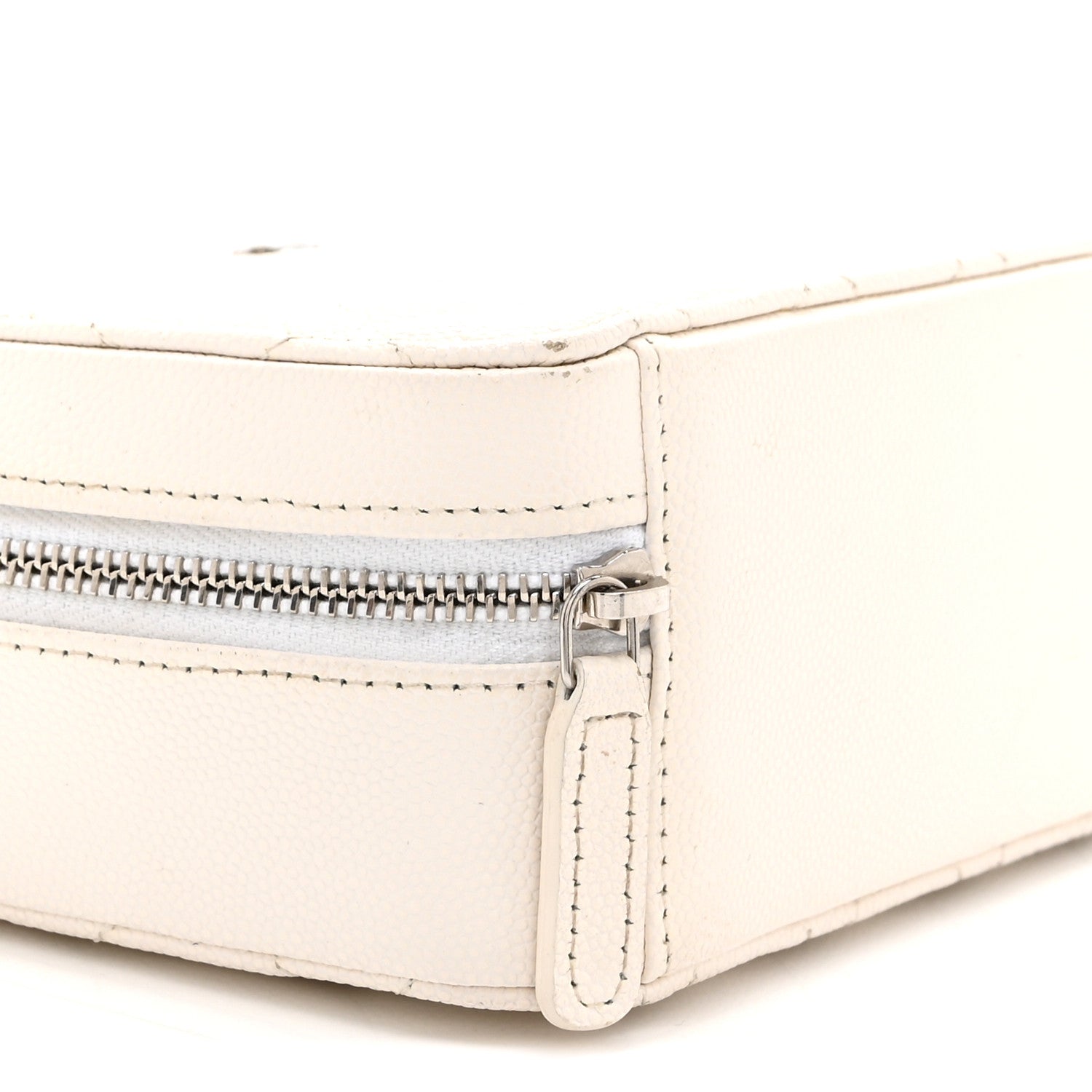 Chanel Caviar Quilted Camera Bag White 9 of 14
