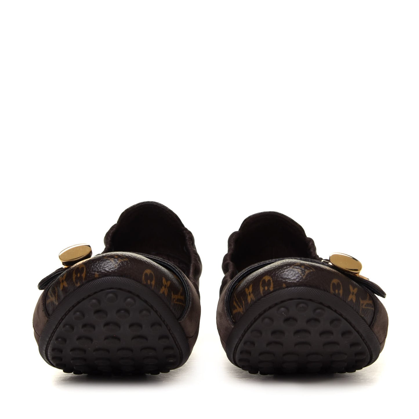 Iridescent Calfskin Monogram Lucky Ballerina Flats 41 Brown