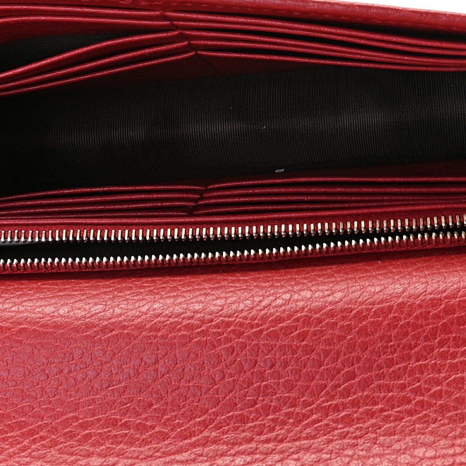 Gucci Dollar Calfskin Interlocking G Chain Wallet Red 7 of 9