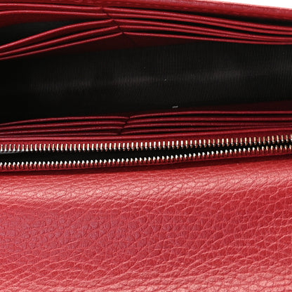 Gucci Dollar Calfskin Interlocking G Chain Wallet Red 7 of 9