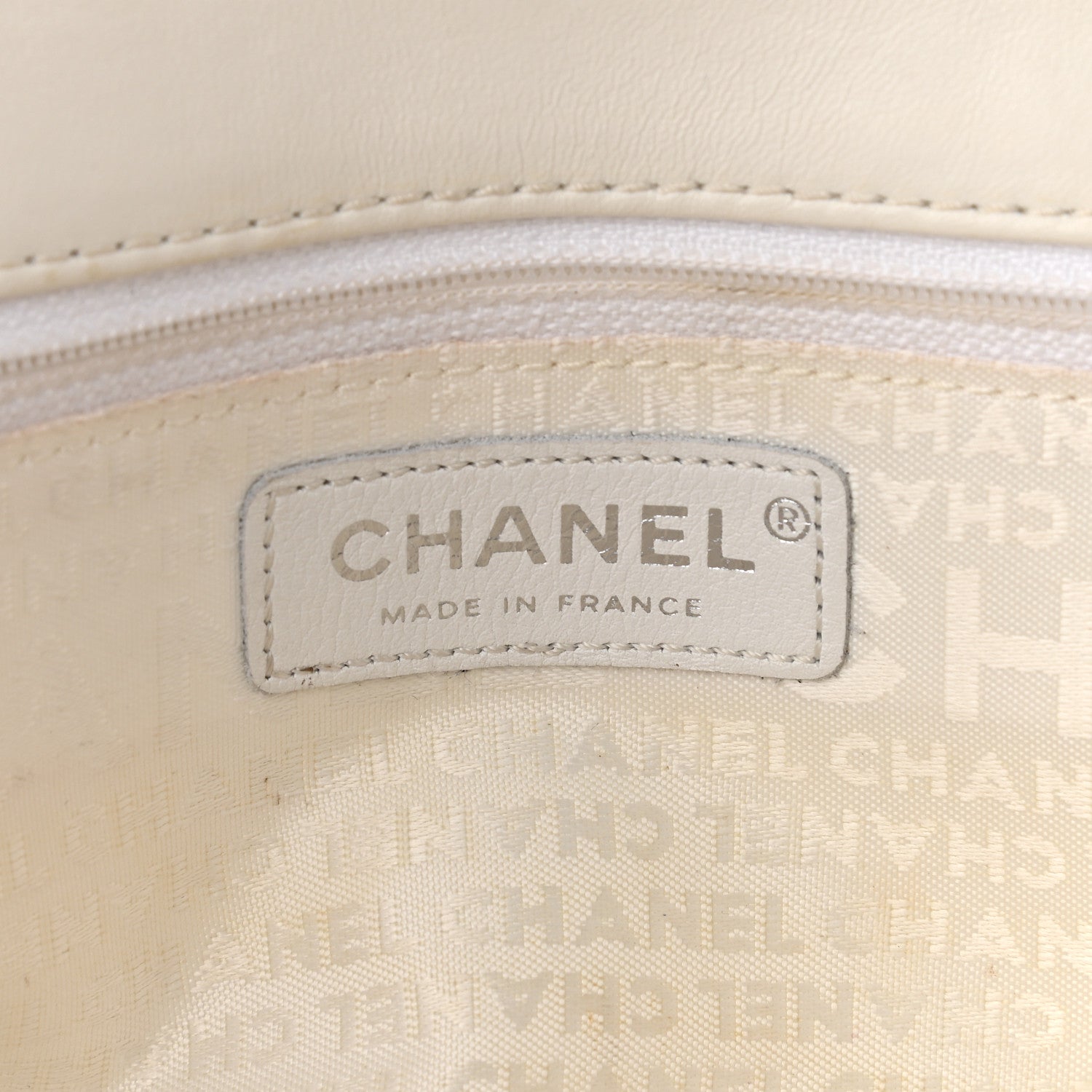 Chanel Patent Square Stitched CC Flap Clutch White 5 of 8