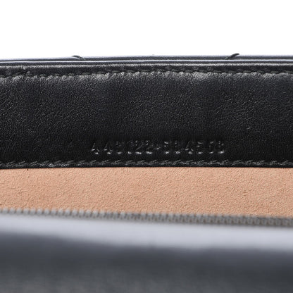 Gucci Calfskin Matelasse Mini GG Marmont Chain Wallet Black 6 of 9