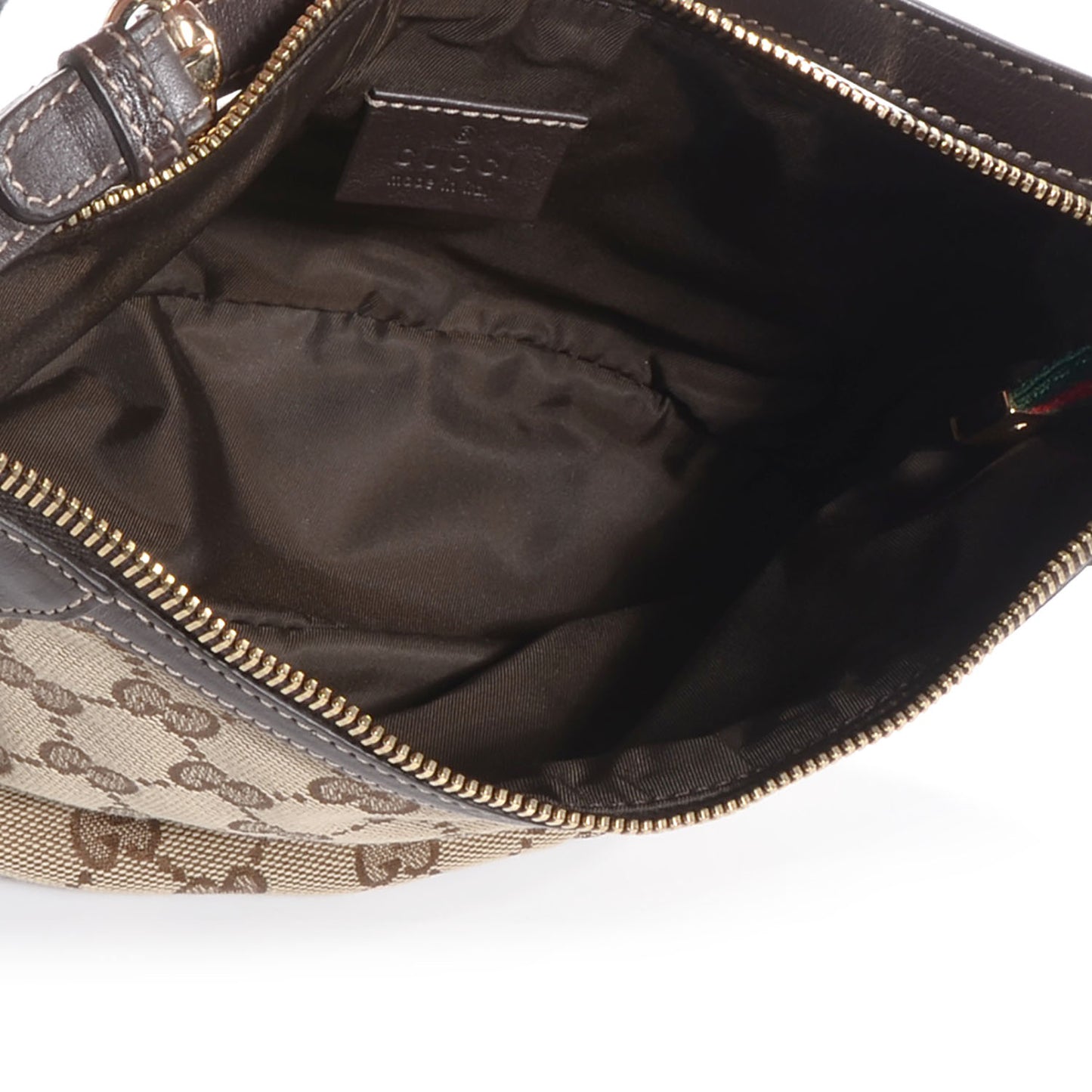 Monogram Strap Cosmetic Case Brown