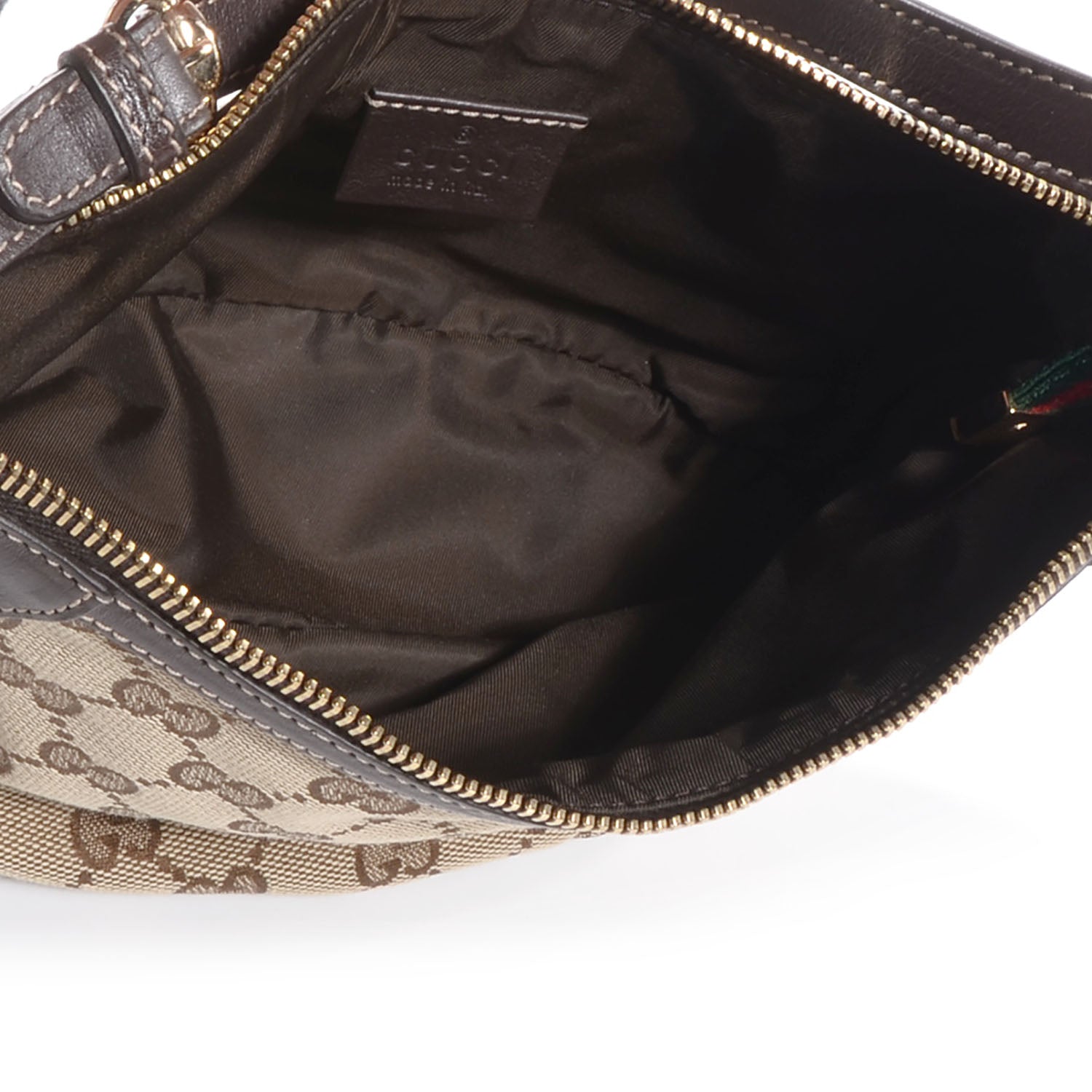 Gucci Monogram Strap Cosmetic Case Brown 5 of 7
