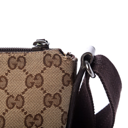 Gucci Monogram Calfskin Perforated Medium Flat Messenger Bag Dark Brown 9 of 11