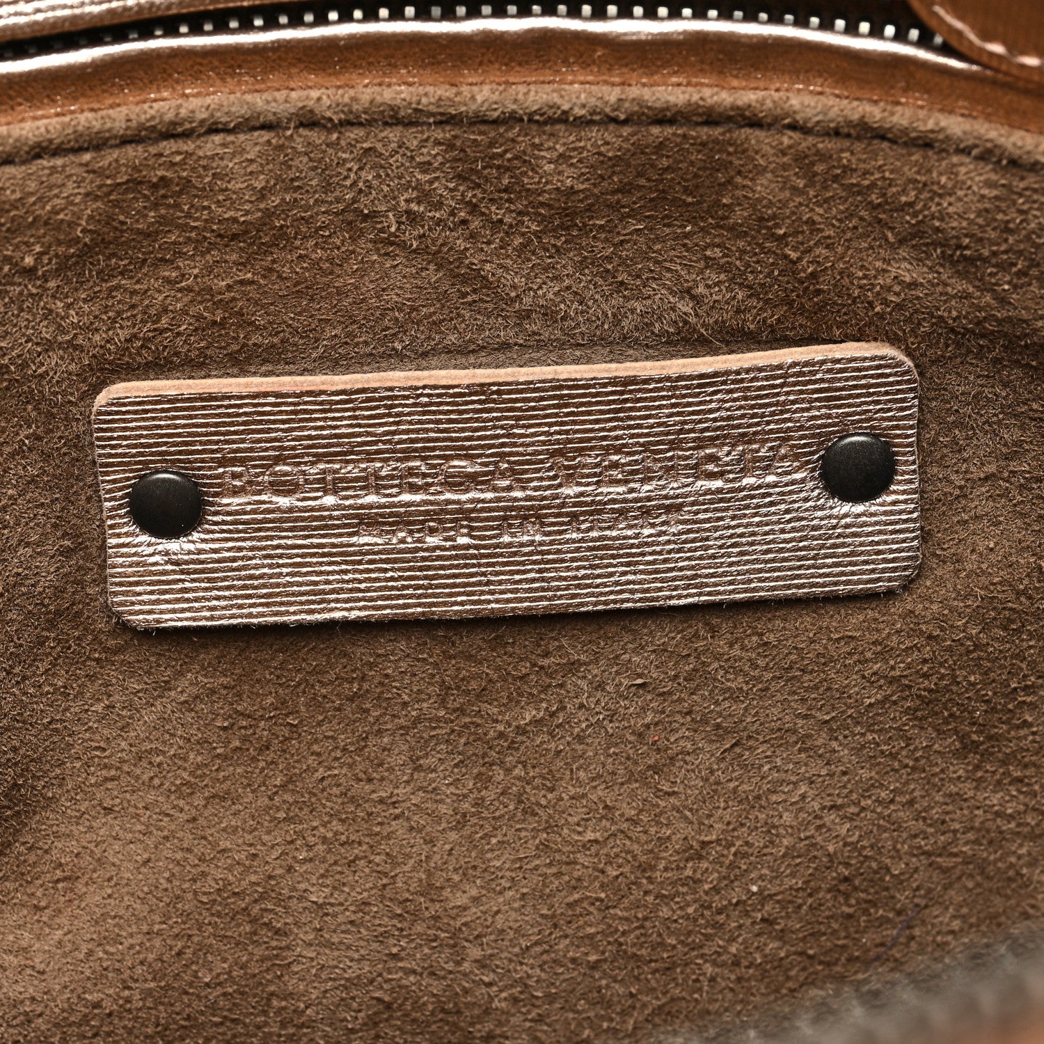 Bottega Veneta BOTTEGA VENETA Metallic Grosgrain Intrecciato Nodini Crossbody Messenger Copper 6 of 9