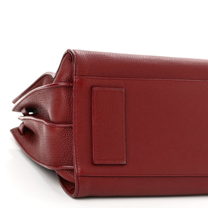 Saint Laurent Grained Calfskin Small Supple Sac De Jour Dark Pallisandre 10 of 11