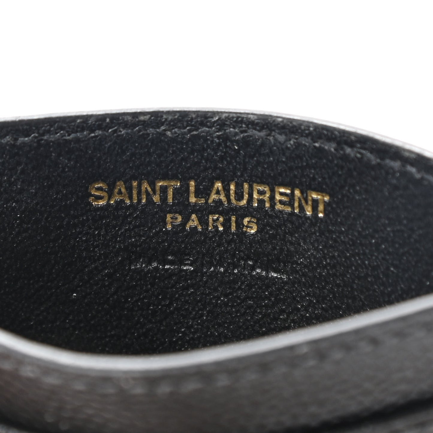 Grain De Poudre Matelasse Chevron Monogram Credit Card Case Black