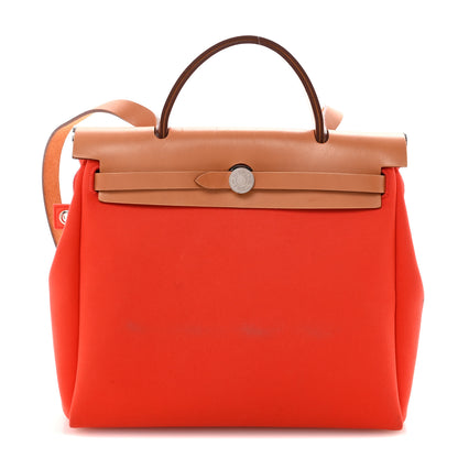 Hermes Vache Hunter Toile Herbag Zip 31 PM Capucine Fauve 1 of 10