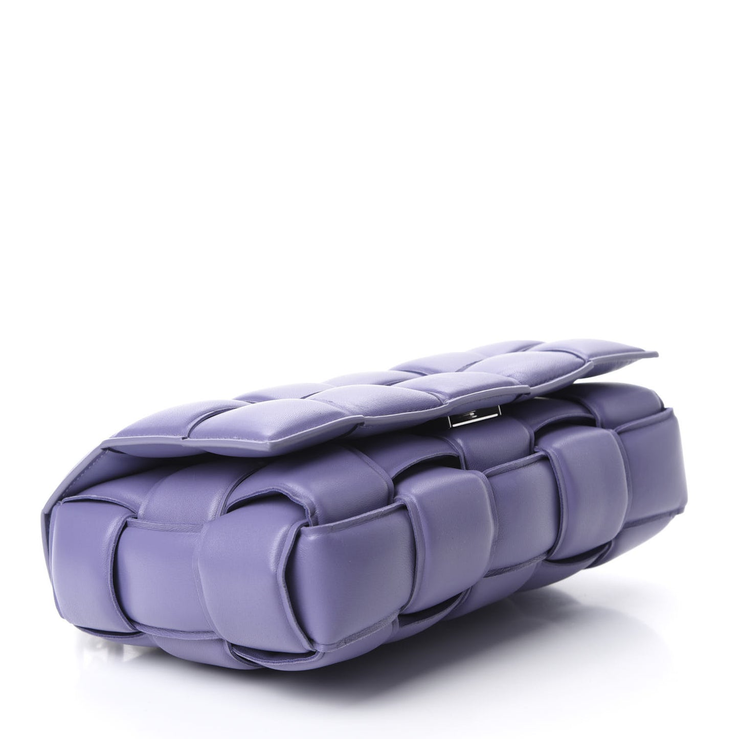 Lambskin Maxi Intreccio Padded Chain Cassette Crossbody Bag Lavender