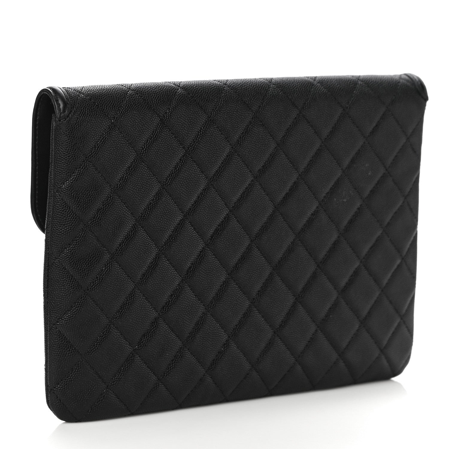 Chanel Caviar Quilted Filigree Flap Pouch Black 3 of 11