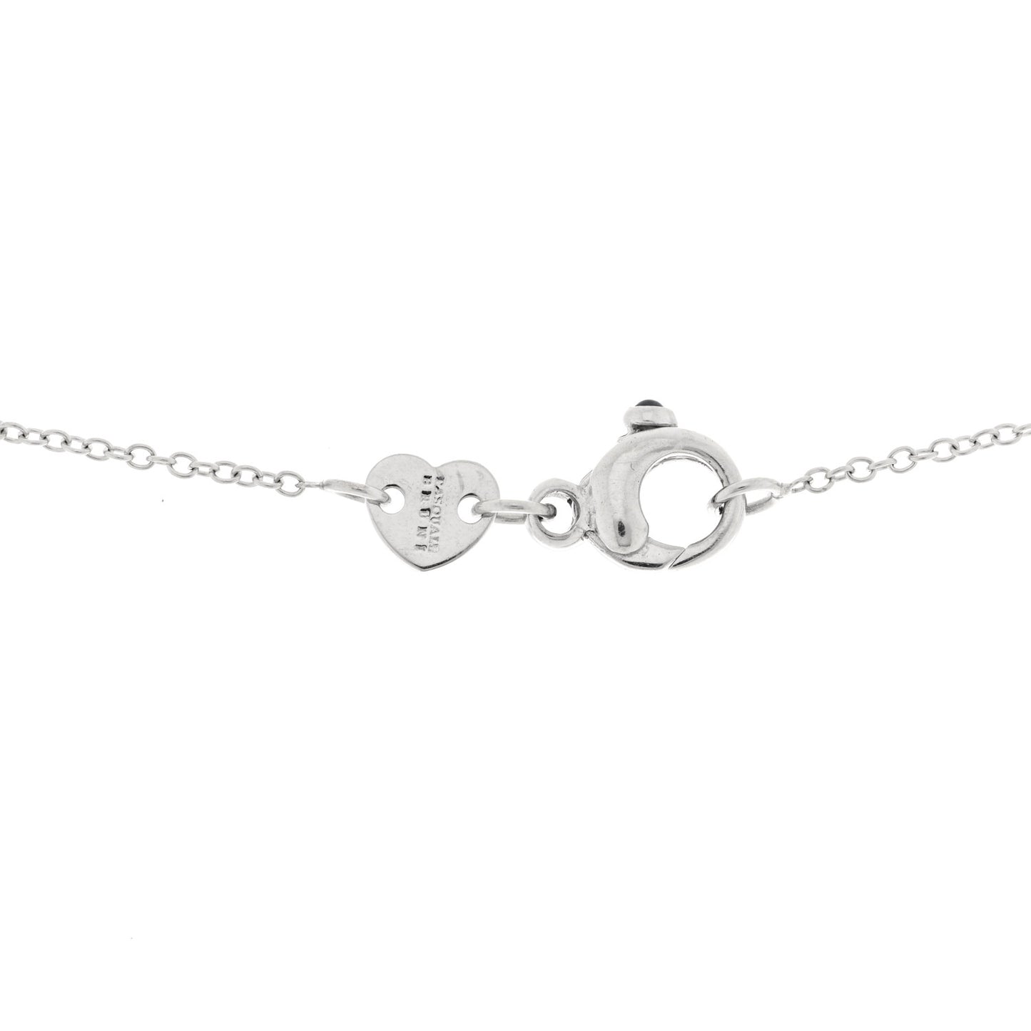 18K White Gold Diamond Iolite Pendant Necklace