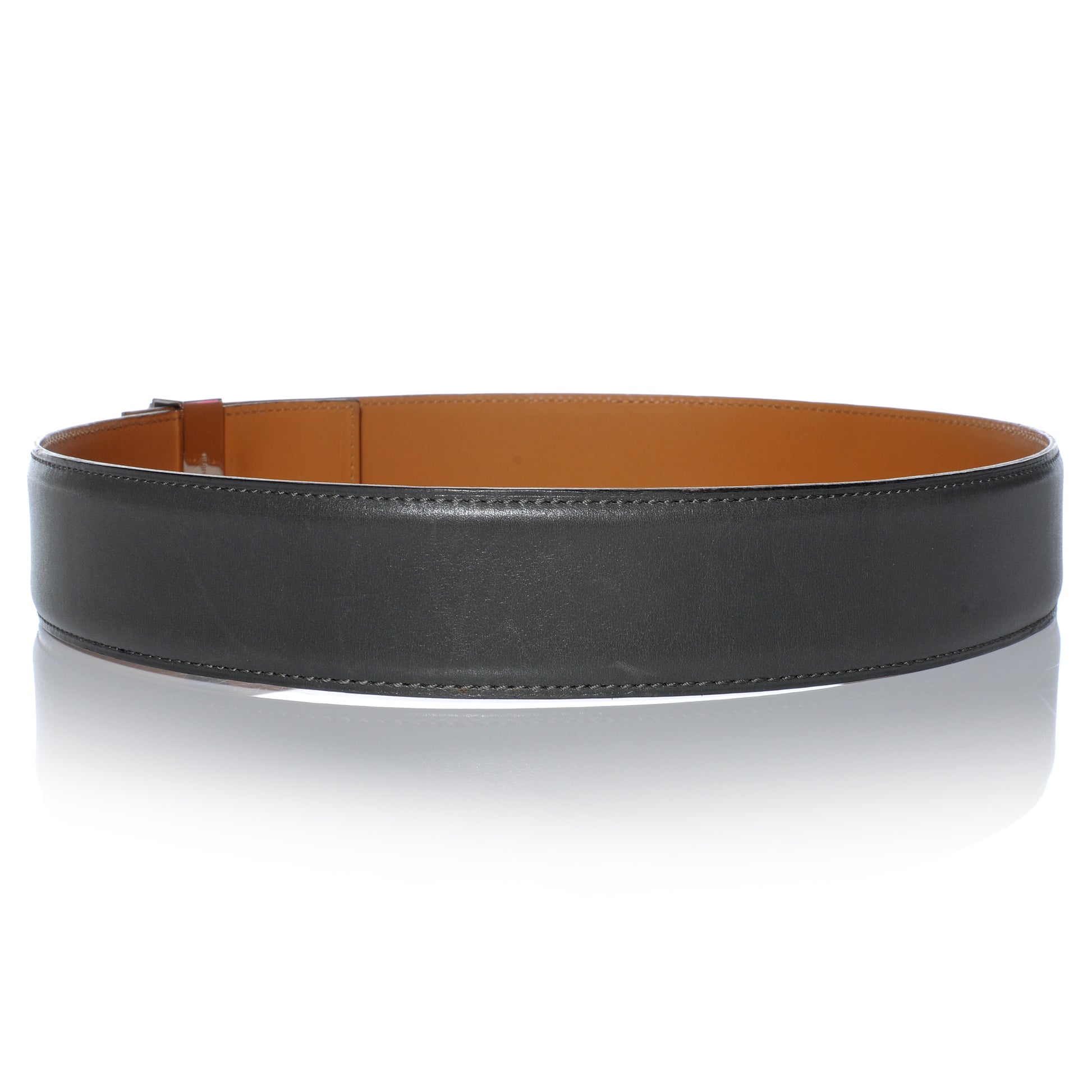 Hermes Box Leather Collier De Chien Belt Ardoise 75 3 of 8
