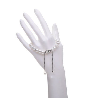 David Yurman Sterling Silver Pearl 8mm Spiritual Bead Bracelet 2 of 4