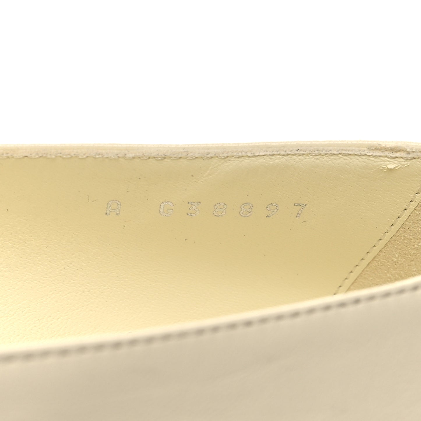 Lambskin Crystal Cap Toe CC Flats 39.5 Ivory Black