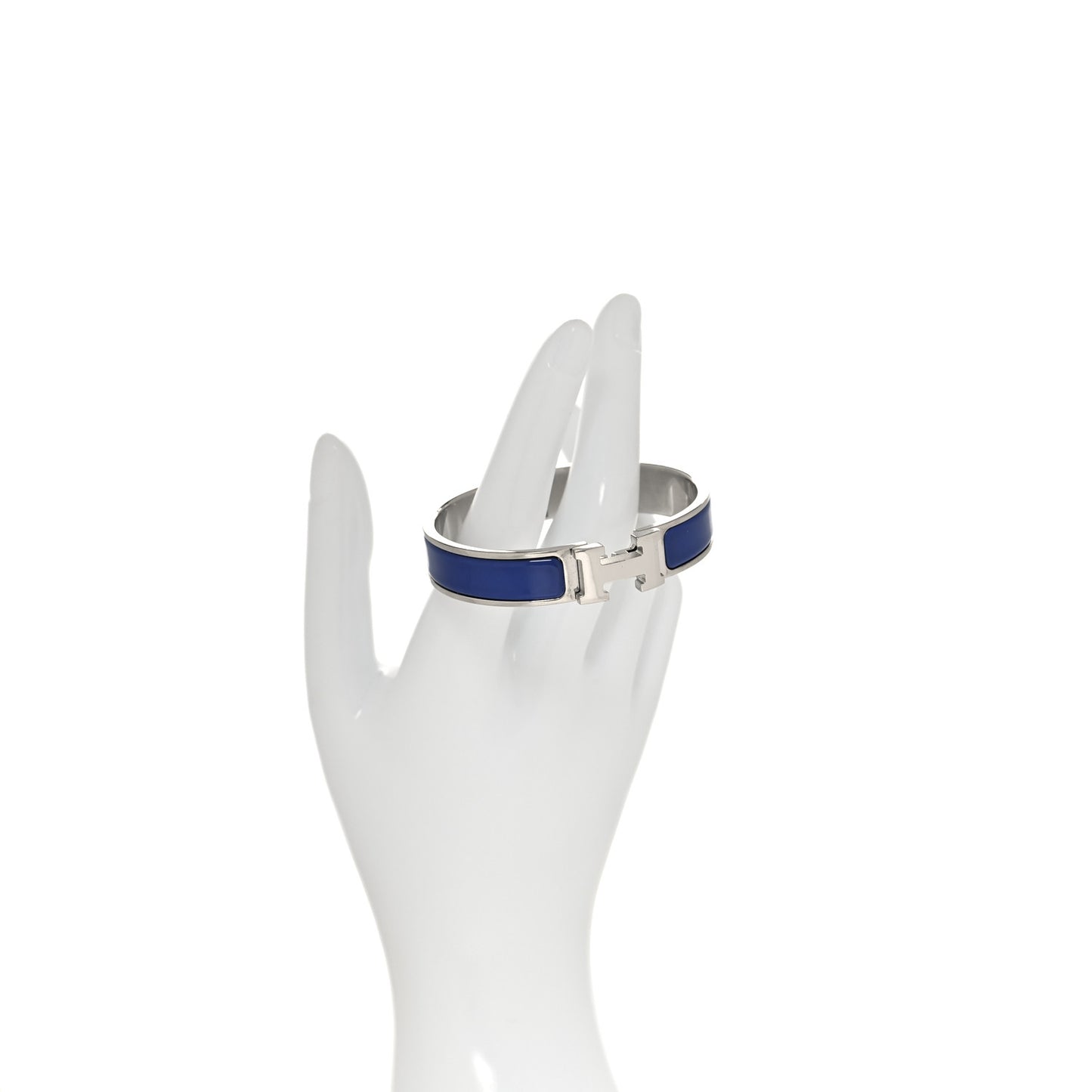 Narrow Enamel Clic Clac H Bracelet PM Bleu Royal