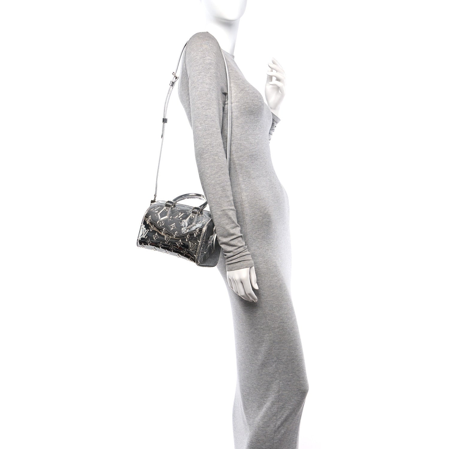 Louis Vuitton Monogram Miroir Speedy Bandouliere 20 Silver 2 of 10