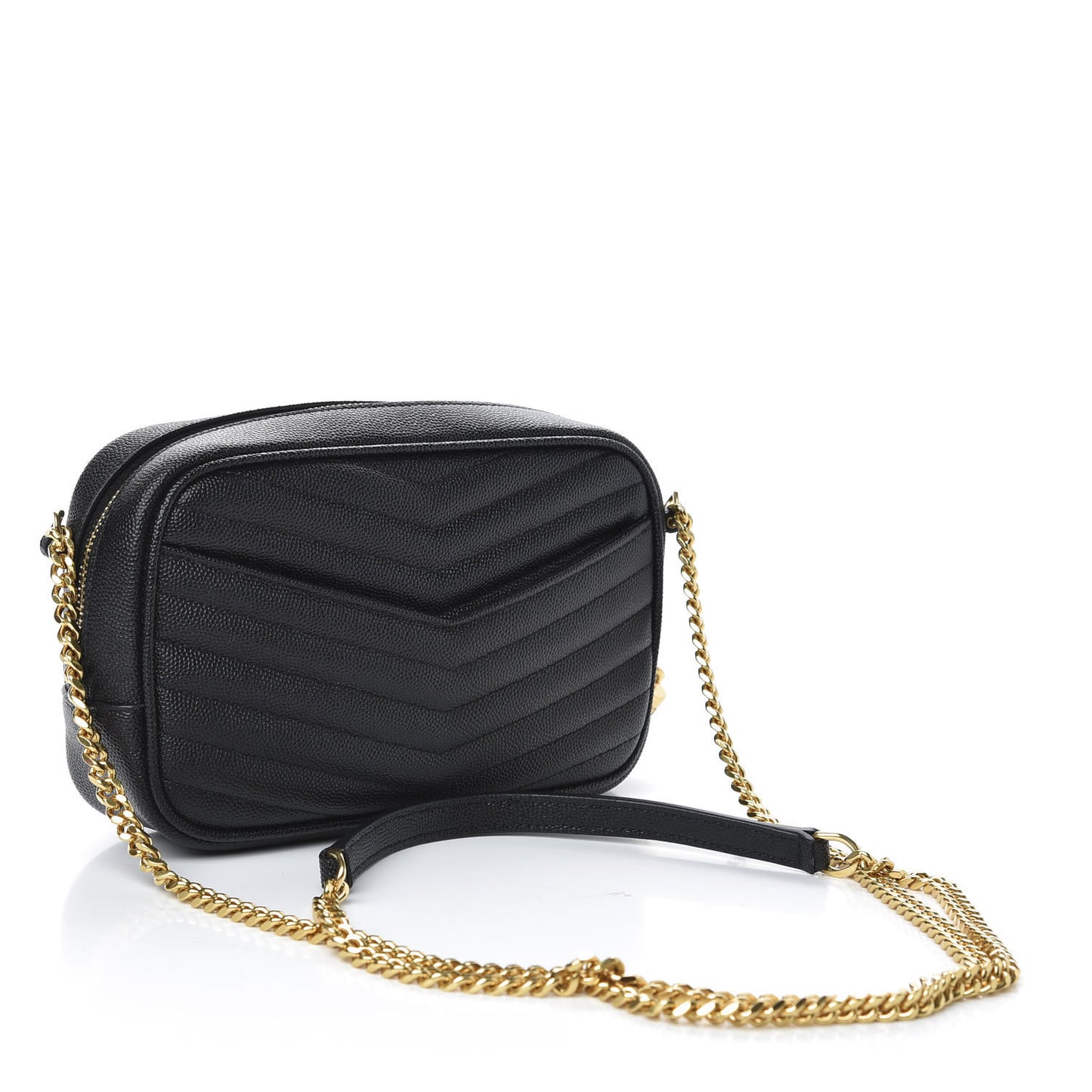 Grain De Poudre Matelasse Monogram Mini Lou Camera Bag Black