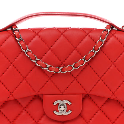 Chanel Lambskin Quilted Medium Easy Carry Flap Red 8 of 21