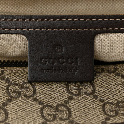 Gucci GG Supreme Monogram Medium Zippered Shopping Tote Dark Brown 6 of 13