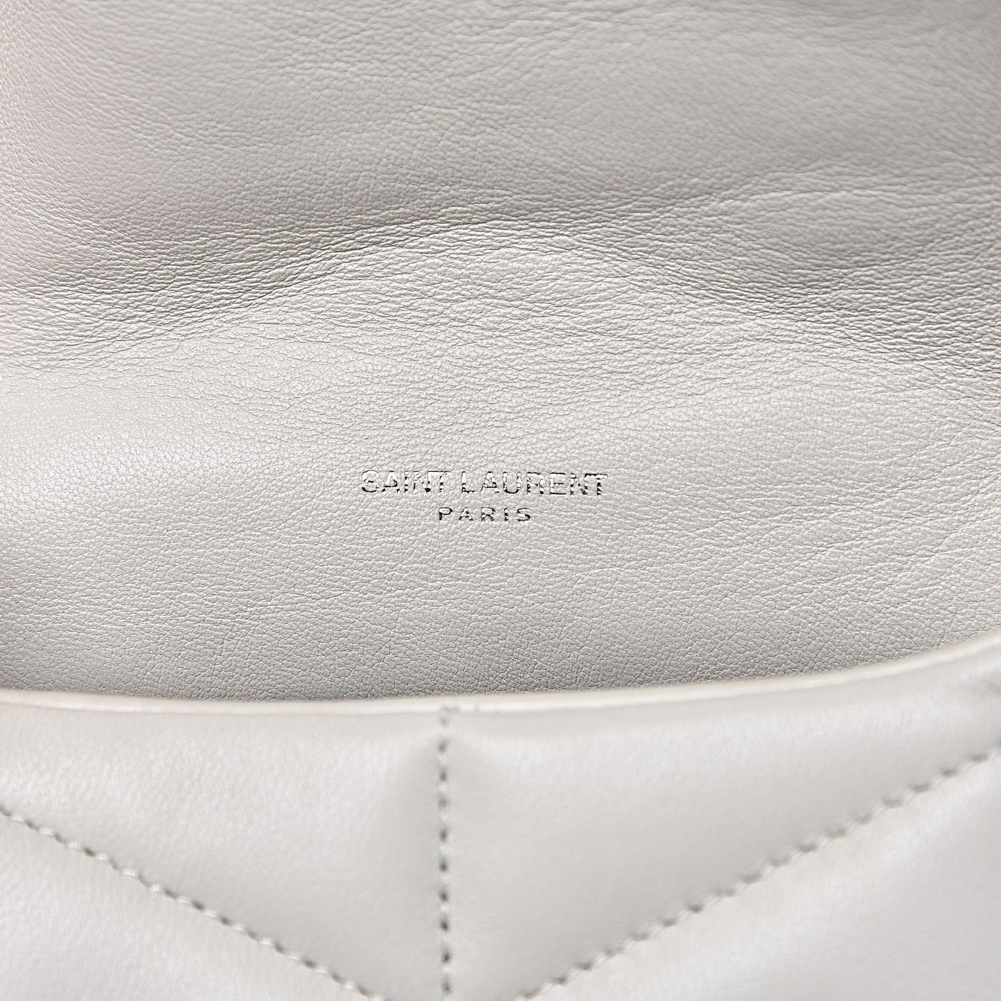 Lambskin Quilted Toy Loulou Puffer Monogram Chain Satchel Crema Soft