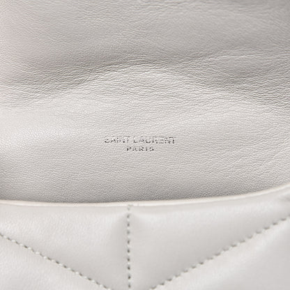 Saint Laurent Lambskin Quilted Toy Loulou Puffer Monogram Chain Satchel Crema Soft 10 of 11