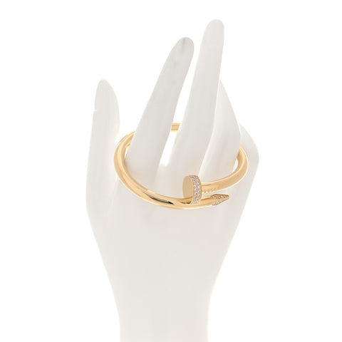 18K Yellow Gold Diamond Medium Juste Un Clou Bracelet 16