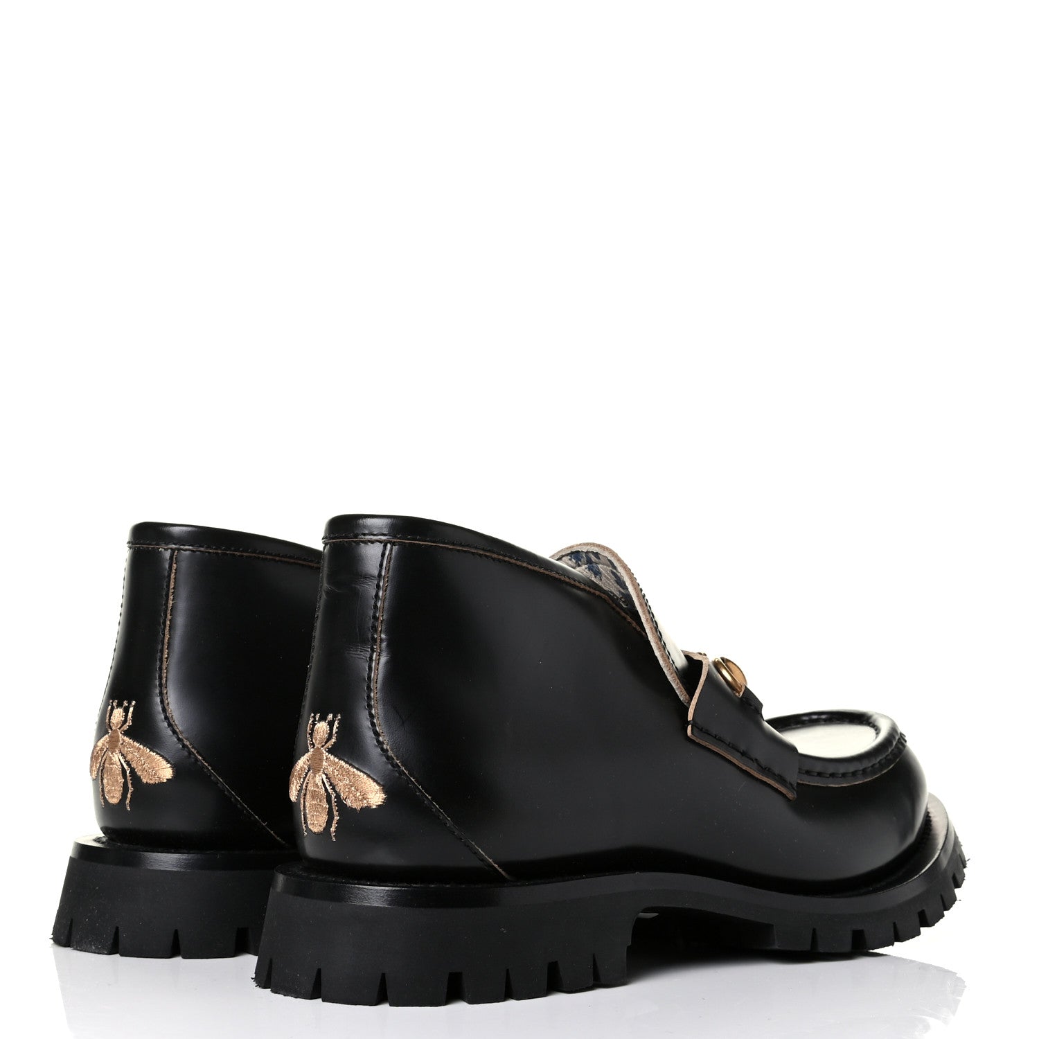Gucci Cordovan Lux Mens Harald Horsebit Ankle Boots 7 Black 3 of 6