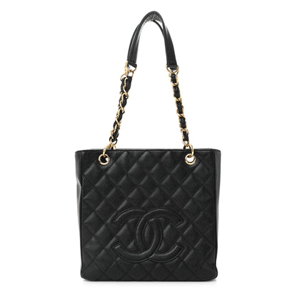 Chanel Caviar Quilted Petit Shopping Tote PST Black 1 of 11