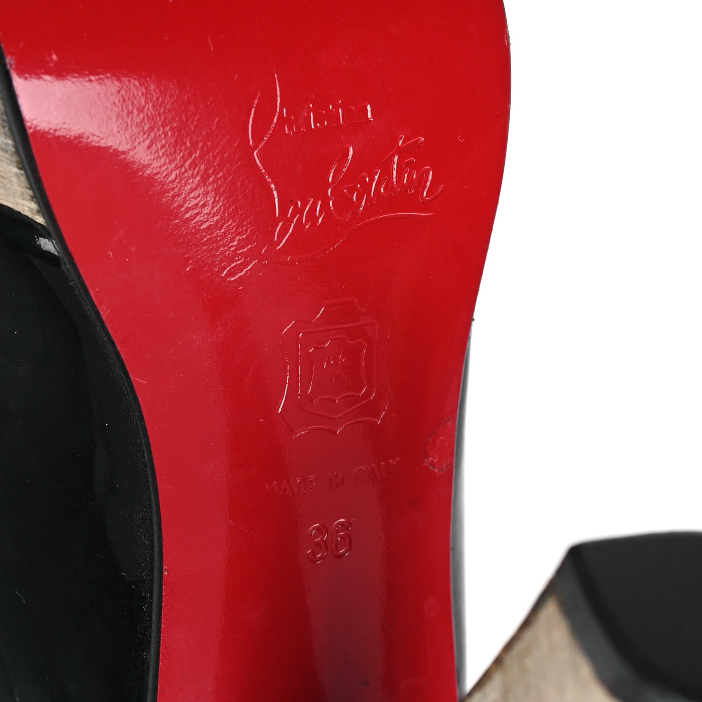 Patent Cork Miss Marple Platform Pumps 36 Black