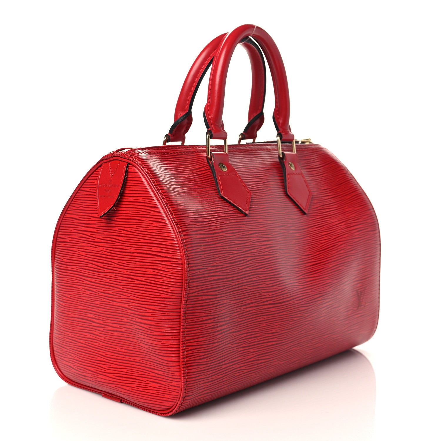 Louis Vuitton Epi Speedy 25 Castillan Red 3 of 6