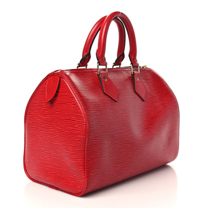 Louis Vuitton Epi Speedy 25 Castillan Red 3 of 6