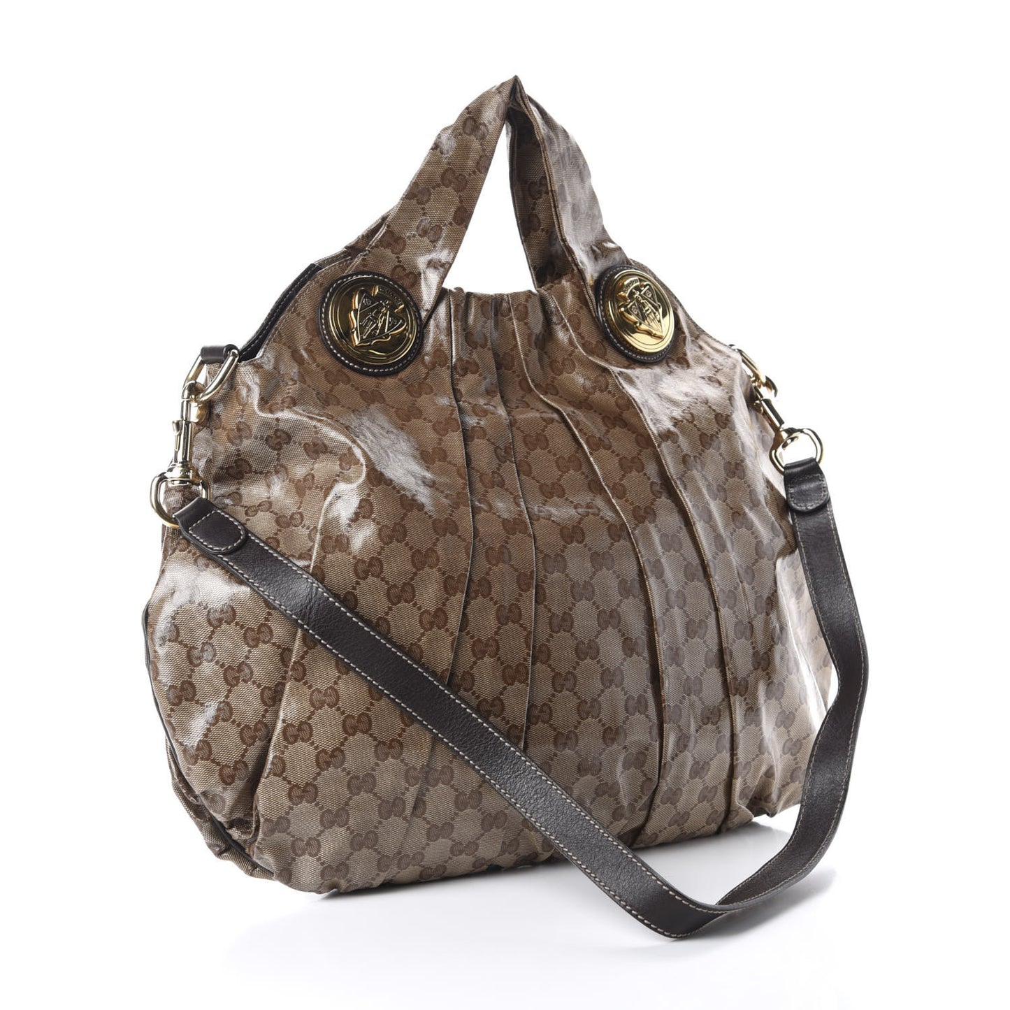 Crystal Monogram Medium Hysteria Tote Dark Brown