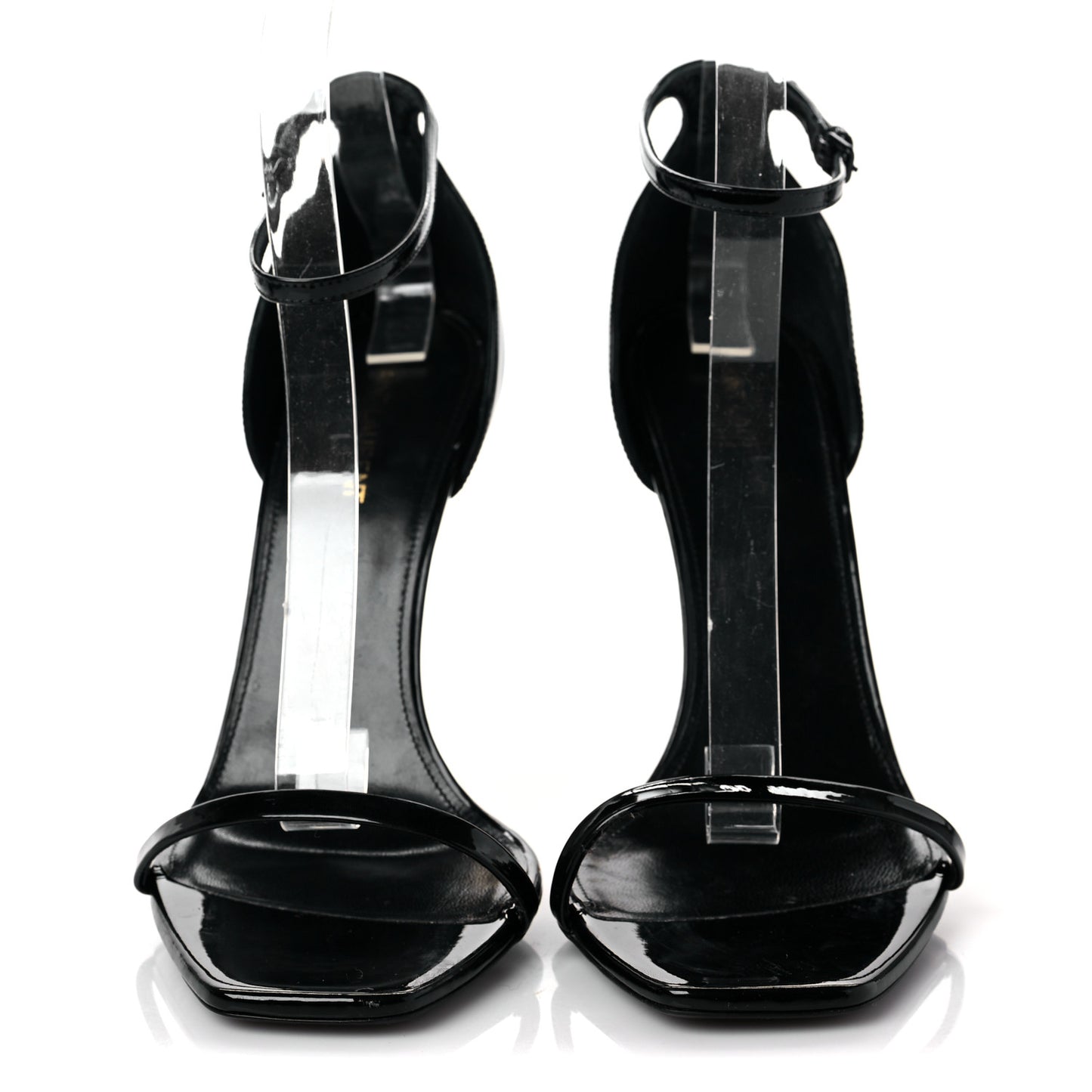 Patent Calfskin Opyum 110 Sandals 42 Black Gold
