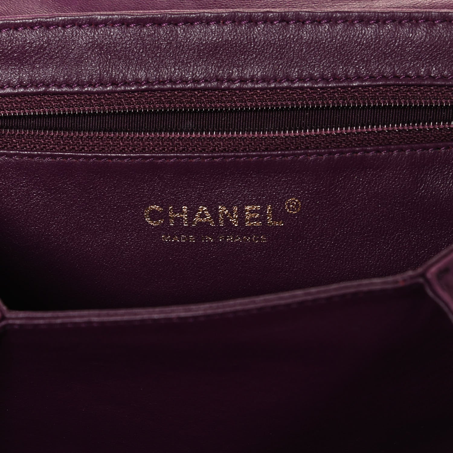 Chanel Lambskin Quilted Accordion Mademoiselle Flap Purple 6 of 10