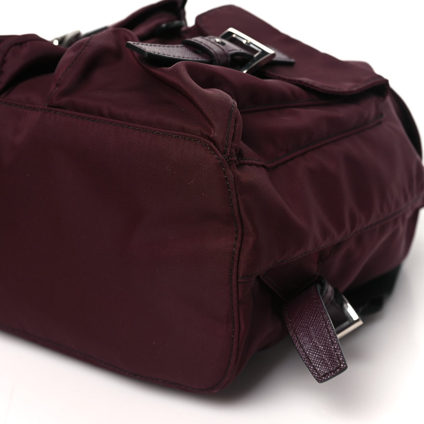 Nylon Vela Small Backpack Bordeaux Black