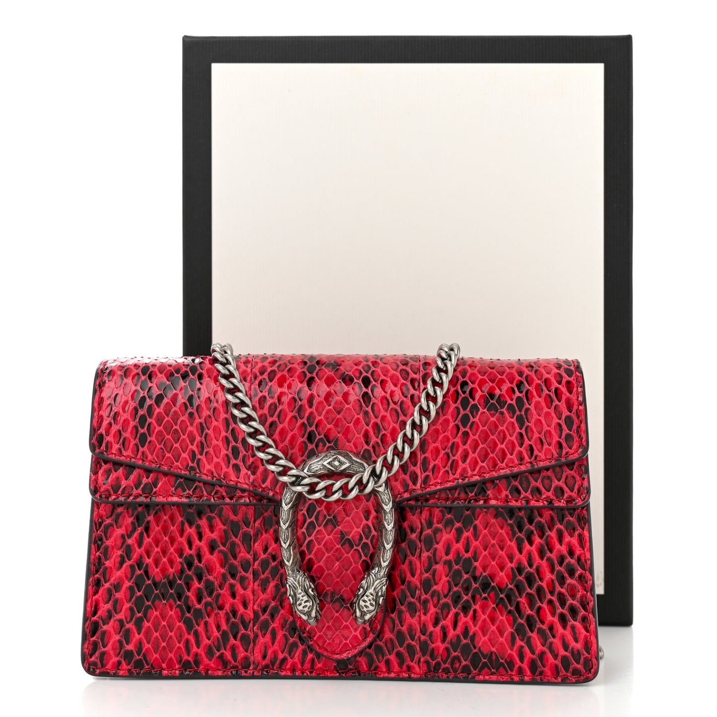 Snakeskin Super Mini Dionysus Shoulder Bag Red